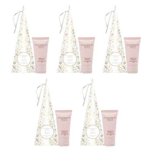 Peppermint Grove Freesia & Berries Hand Cream Decoration 30mL Pack of 5
