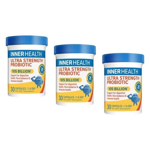 Inner Health Ultra Strength Probiotic 30 Capsules Pack of 3