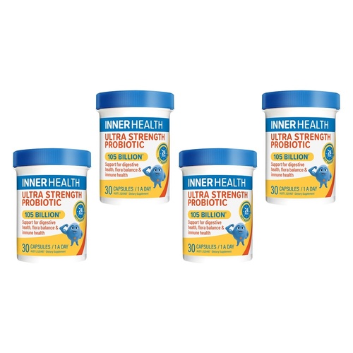 Inner Health Ultra Strength Probiotic 30 Capsules Pack of 4