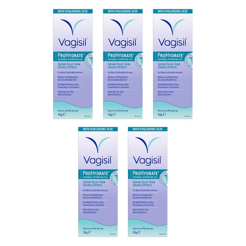 Vagisil ProHydrate External Hydrating Gel 50g x 3 Bundle of 5