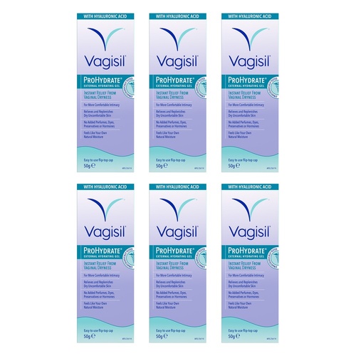 Vagisil ProHydrate External Hydrating Gel 50g x 3 Bundle of 6