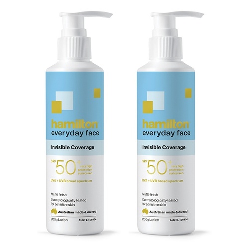 Hamilton Everyday Face Lotion SPF50+ 200g Pack of 2