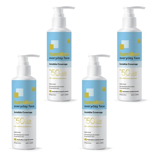Hamilton Everyday Face Lotion SPF50+ 200g Pack of 4