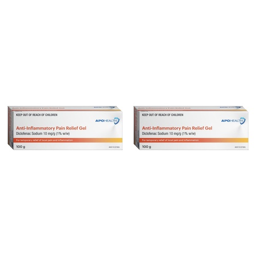 Apotex Anti-Inflammatory Pain Relief Gel 100g Pack of 2