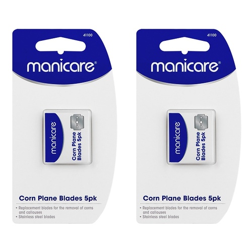 Manicare Corn Plane Replacement Blades 5 Pack Bundle of 2