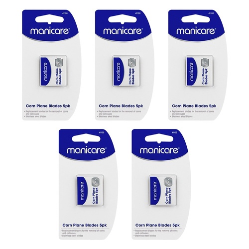 Manicare Corn Plane Replacement Blades 5 Pack Bundle of 5