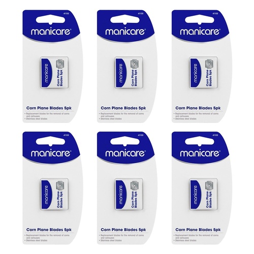 Manicare Corn Plane Replacement Blades 5 Pack Bundle of 6