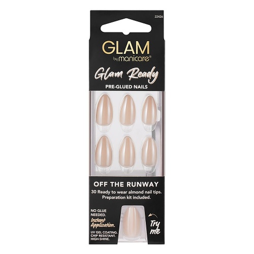 Glam by Manicare Glam Ready Pre-Glued Nails Off the Runway 30 Pack