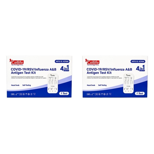 Fanttest Cellife Covid-19/RSV/Flu A&B Nasal Test Pack of 2