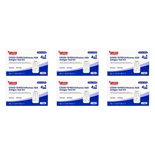 Fanttest Cellife Covid-19/RSV/Flu A&B Nasal Test Pack of 6