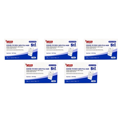 Fanttest Cellife Covid-19/RSV/ADV/Flu A&B Nasal Test Pack of 5
