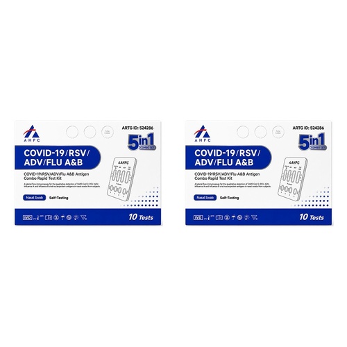 Fanttest AHPC Covid-19/RSV/ADV/Flu A&B Nasal Test 10 Pack Bundle of 2