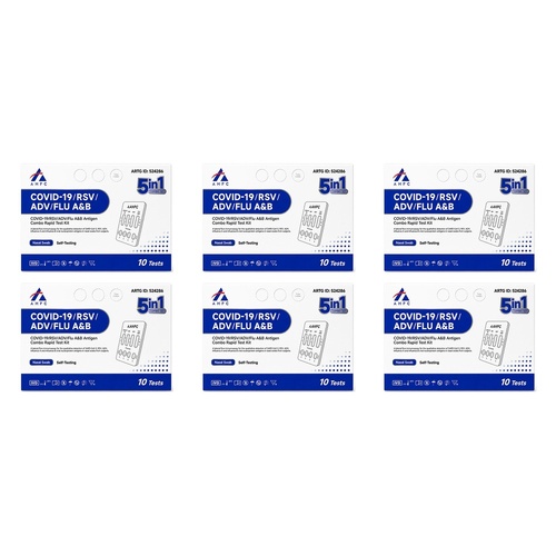 Fanttest AHPC Covid-19/RSV/ADV/Flu A&B Nasal Test 10 Pack Bundle of 6