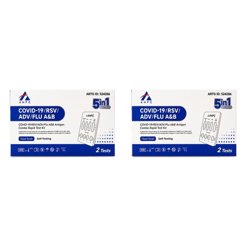 Fanttest AHPC Covid-19/RSV/ADV/Flu A&B Nasal Test 2 Pack Bundle of 2