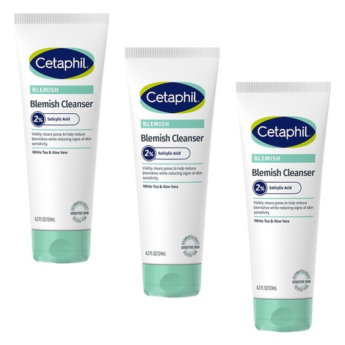 Cetaphil Blemish Cleanser with 2% Salicylic Acid 124mL Pack of 3