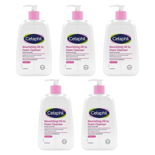 Cetaphil Nourishing Oil to Foam Cleanser 236mL Pack of 5
