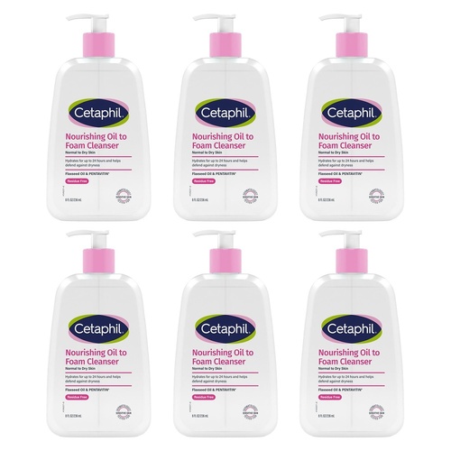 Cetaphil Nourishing Oil to Foam Cleanser 236mL Pack of 6