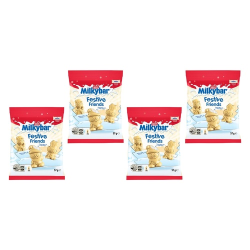 Nestle Milkybar Festive Friends 57g Pack of 4
