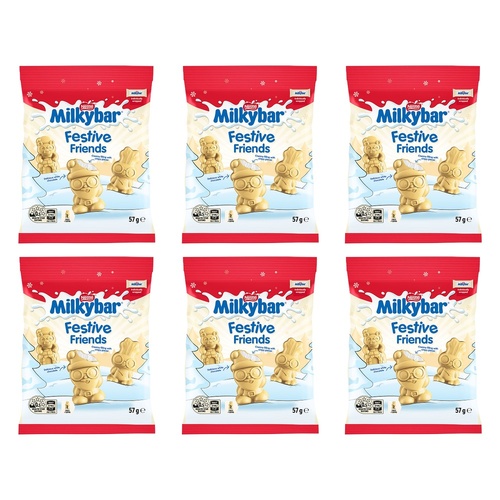 Nestle Milkybar Festive Friends 57g Pack of 6