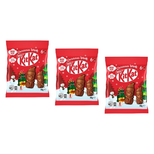 Nestle Kitkat Icon Mini Santa Sharebag 66g Pack of 3