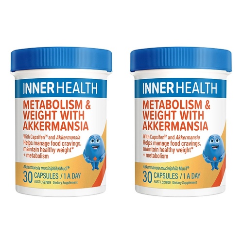 Inner Health Metabolism & Weight With Akkermansia 30 Capsules Pack of 2