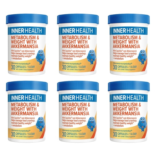 Inner Health Metabolism & Weight With Akkermansia 30 Capsules Pack of 6