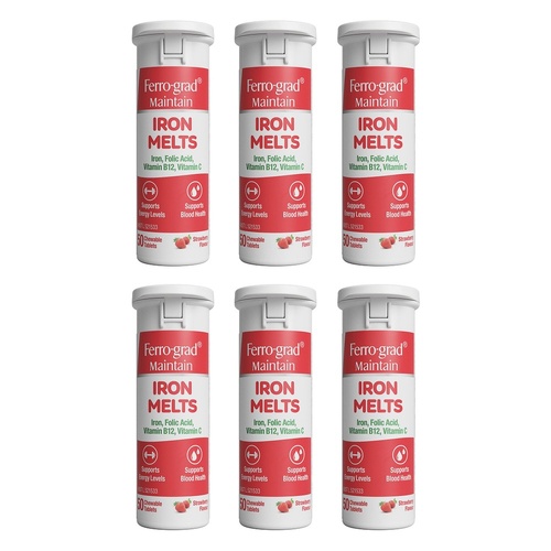 Ferro-Grad Maintain Iron Melts Chewable Tablets Pack of 6