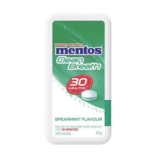Mentos Clean Breath Spearmint 21g x 12