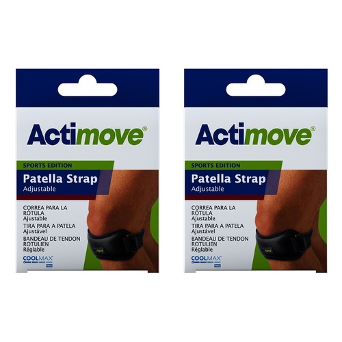 Actimove Sport Patella Strap Universal Black Pack of 2