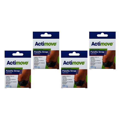 Actimove Sport Patella Strap Universal Black Pack of 4
