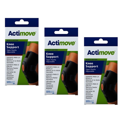 Actimove Sport Knee Wrap Universal Black Pack of 3