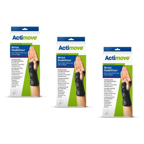 Actimove Sport Wrist Brace Right/Left Medium Pack of 3