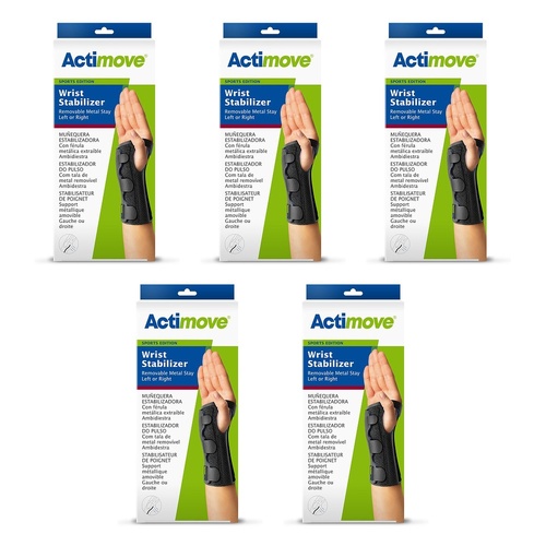 Actimove Sport Wrist Brace Right/Left Medium Pack of 5