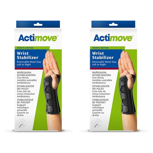 Actimove Sport Wrist Brace Right/Left Large Pack of 2