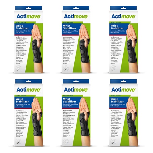Actimove Sport Wrist Brace Right/Left Large Pack of 6
