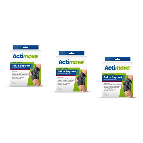 Actimove Sport Ankle Wrap Around Medium Pack of 3