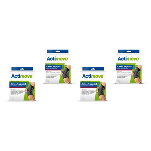 Actimove Sport Ankle Wrap Around Small Black Pack of 4