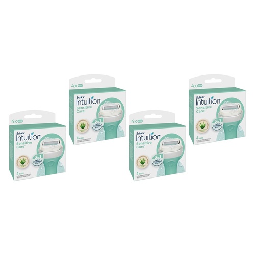 Schick Intuition Sensitive Care Razor Refills 4 Pack Bundle of 4