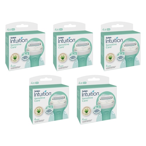 Schick Intuition Sensitive Care Razor Refills 4 Pack Bundle of 5