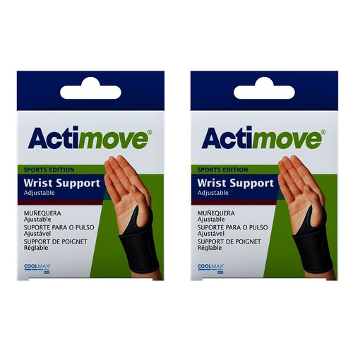 Actimove Wrist Support Universal Black Pack of 2