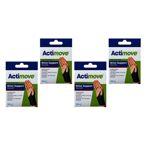 Actimove Wrist Support Universal Black Pack of 4