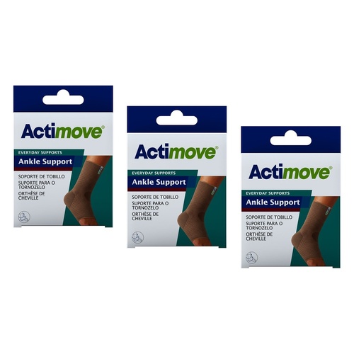 Actimove Everyday Ankle Support Large Beige Pack of 3