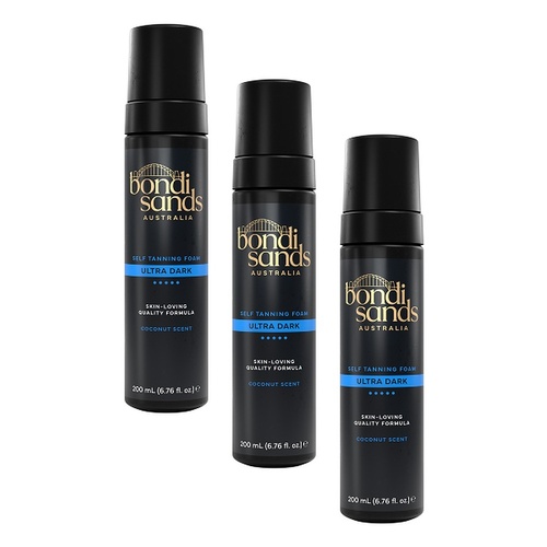 Bondi Sands Ultra Dark Self Tanning Foam 200mL Pack of 3