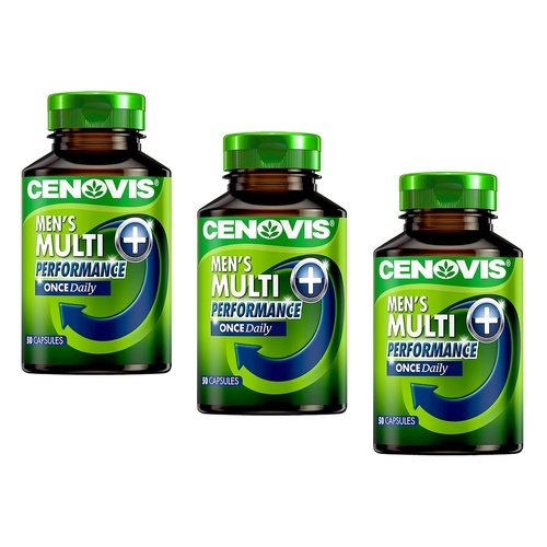Cenovis Men's Multi + Performance 50 Capsules x 3 Bundle of 3