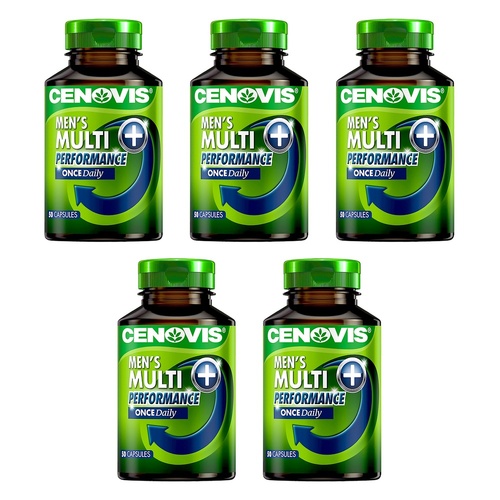 Cenovis Men's Multi + Performance 50 Capsules x 3 Bundle of 5