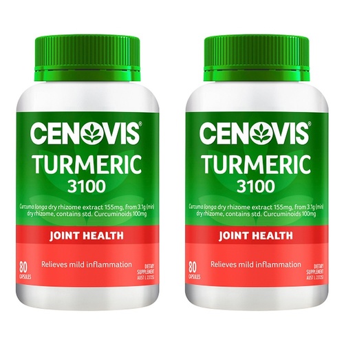 Cenovis Turmeric 3100 Joint Health 80 Capsules Pack of 2