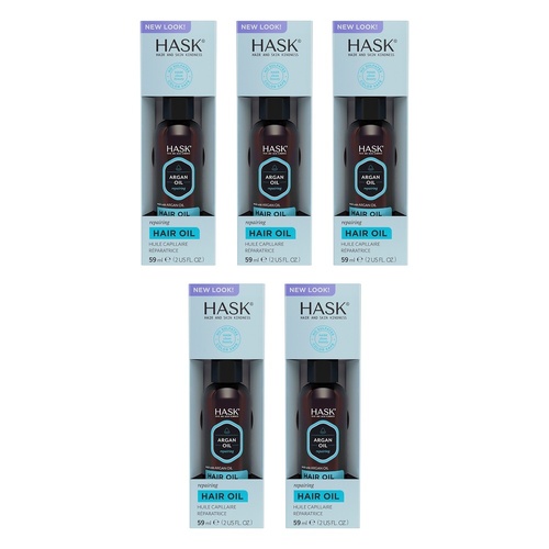 Hask Argan Oil Repairing Hair Oil Vial 59mL Pack of 5