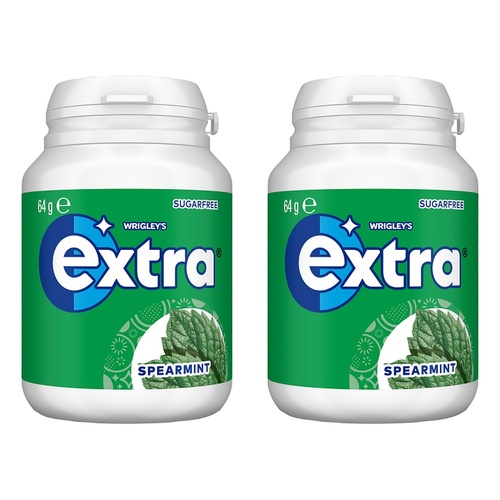 Extra Spearmint Sugar Free Chewing Gum 64g x 6 Bundle of 2