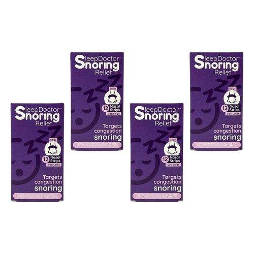 Sleep Doctor Nasal Strips Large 12 Pack Bundle of 4