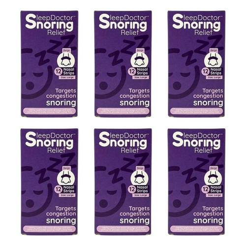 Sleep Doctor Nasal Strips Large 12 Pack Bundle of 6